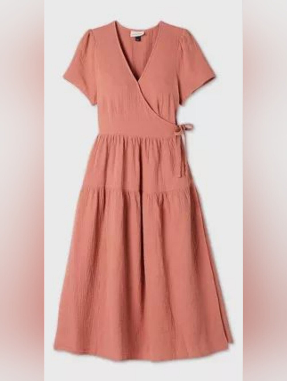 Universal Thread Dusty Rose Cotron Gauze Wrap Midi Dress